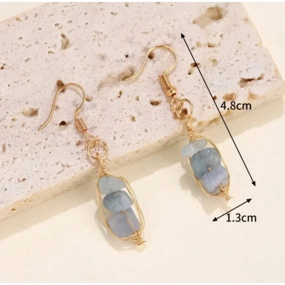 1 LEFT! Gold Wired Blue Stone - Picture 4 of 4